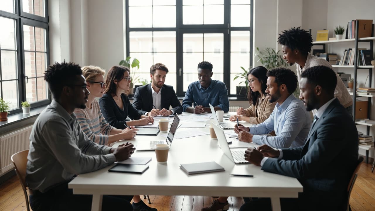 Team in einer Agentur bei der Zusammenarbeit