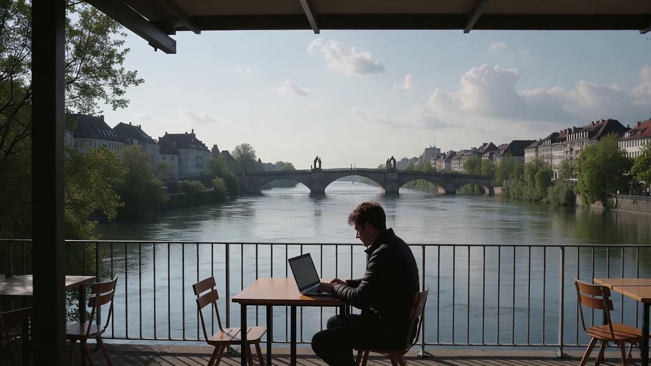 Freelancer doing time tracking in Munich